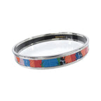 Hermes Leopard Print Stainless Steel Bangle — view 3
