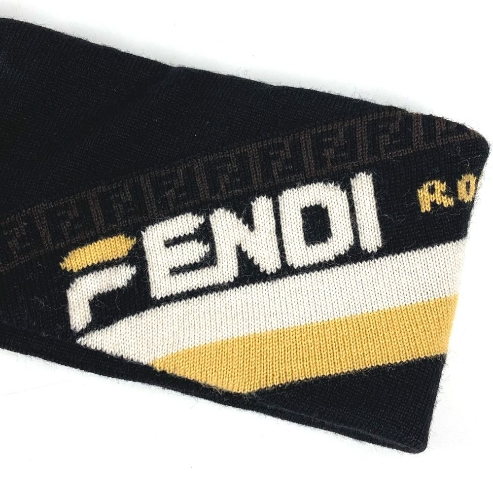 Fendi Headband Logo Fxs 385 Wool Black — view 5