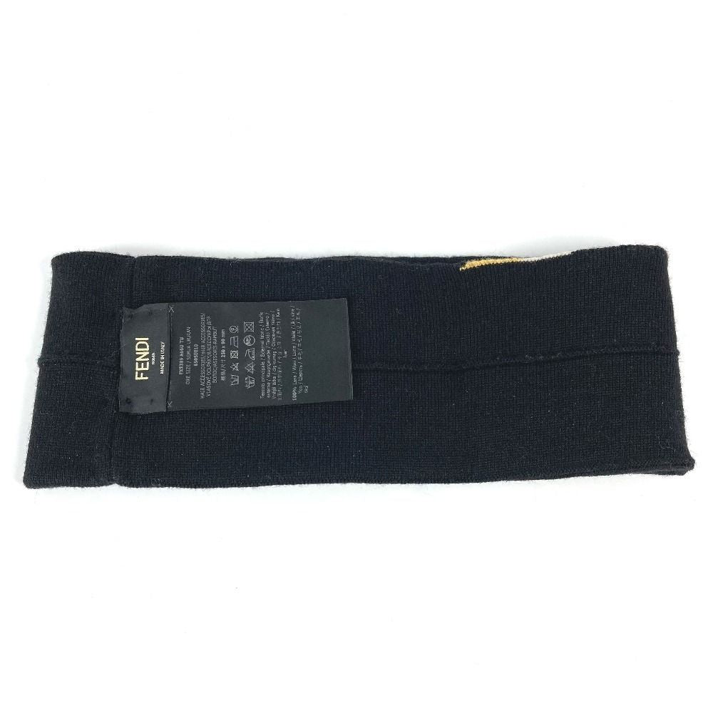 Fendi Headband Logo Fxs 385 Wool Black — view 8