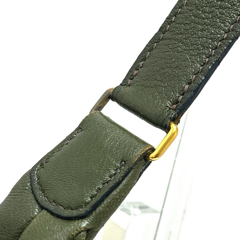 Hermes Handbag Gao Leather Khaki — view 5