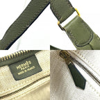 Hermes Handbag Gao Leather Khaki — view 9