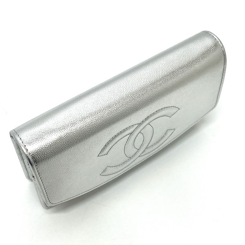 Chanel Shoulder Bag Ap4653 Caviar Leather Silver