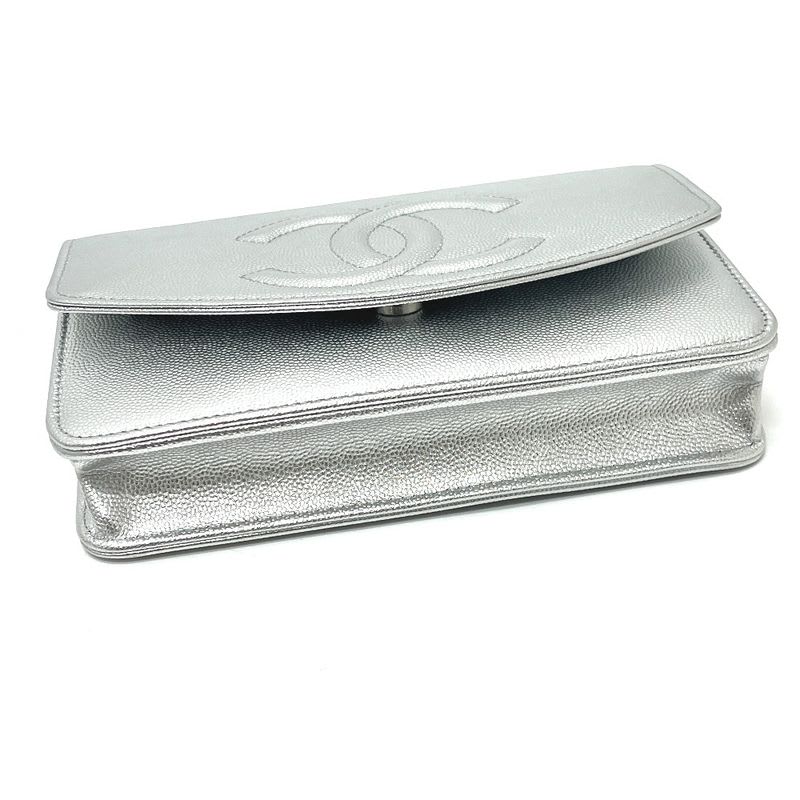 Chanel Shoulder Bag Ap4653 Caviar Leather Silver