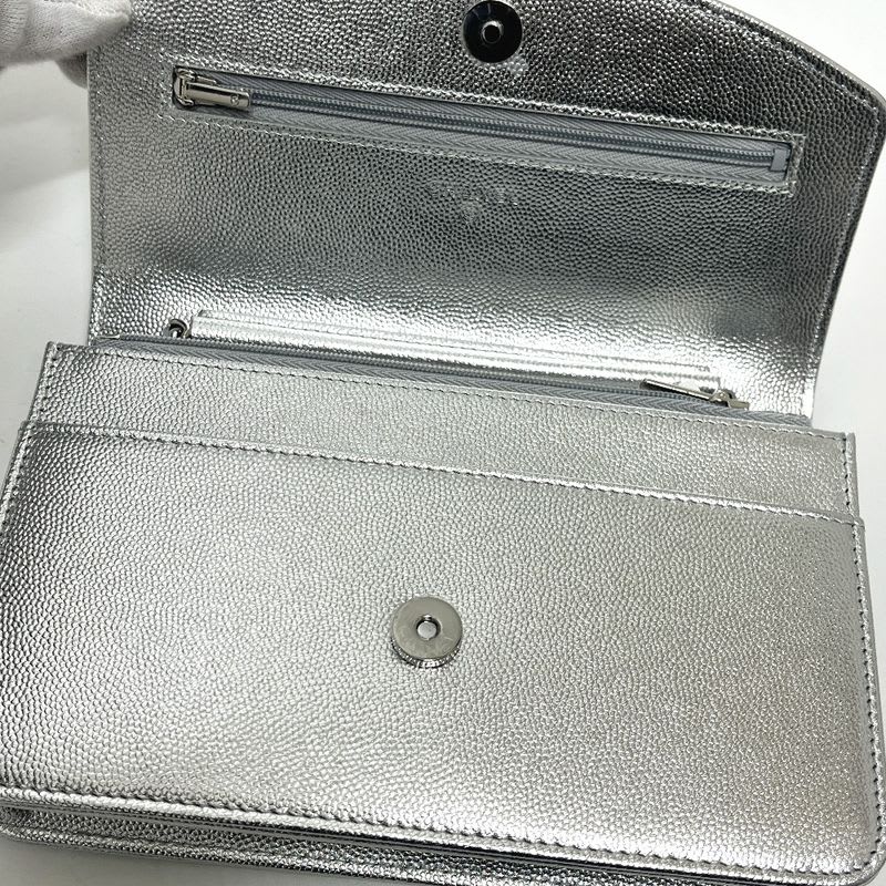 Chanel Shoulder Bag Ap4653 Caviar Leather Silver
