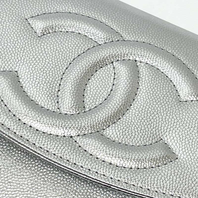 Chanel Shoulder Bag Ap4653 Caviar Leather Silver