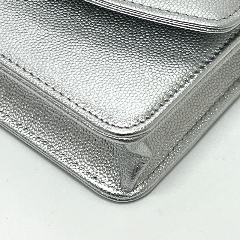Chanel Shoulder Bag Ap4653 Caviar Leather Silver