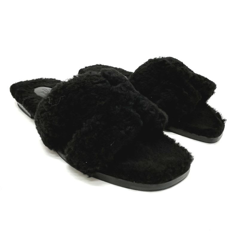 Hermes Sandals Oran Mouton Black — view 2