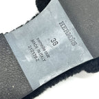 Hermes Sandals Oran Mouton Black — view 8