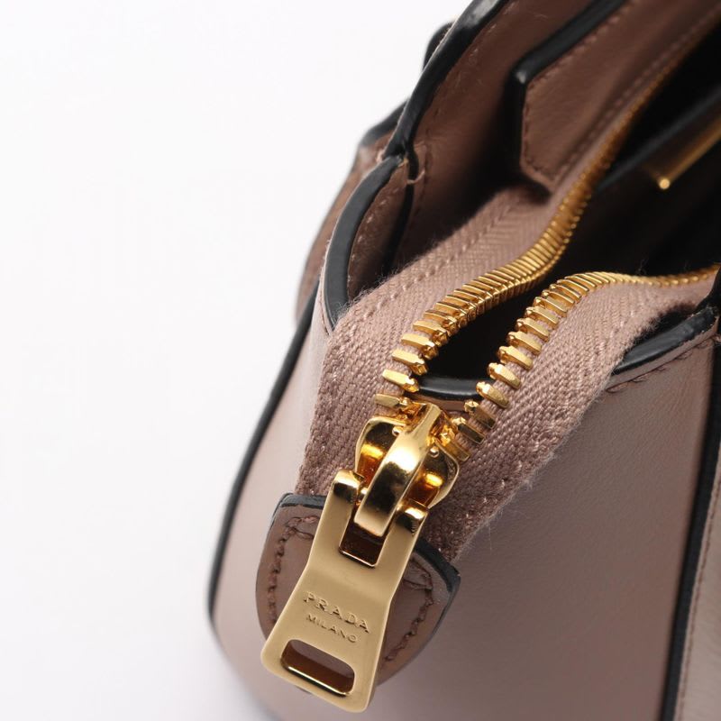 Prada Handbag Saffiano Soft C Beige Leather Galleria 2-Way — view 8