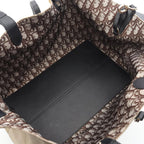 Dior Toujours Oblique Large Beige Dark Brown Canvas Leather — view 4