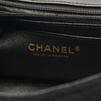 Chanel Shoulder Bag 2.55 Black Fabric Mini Quilted Chain