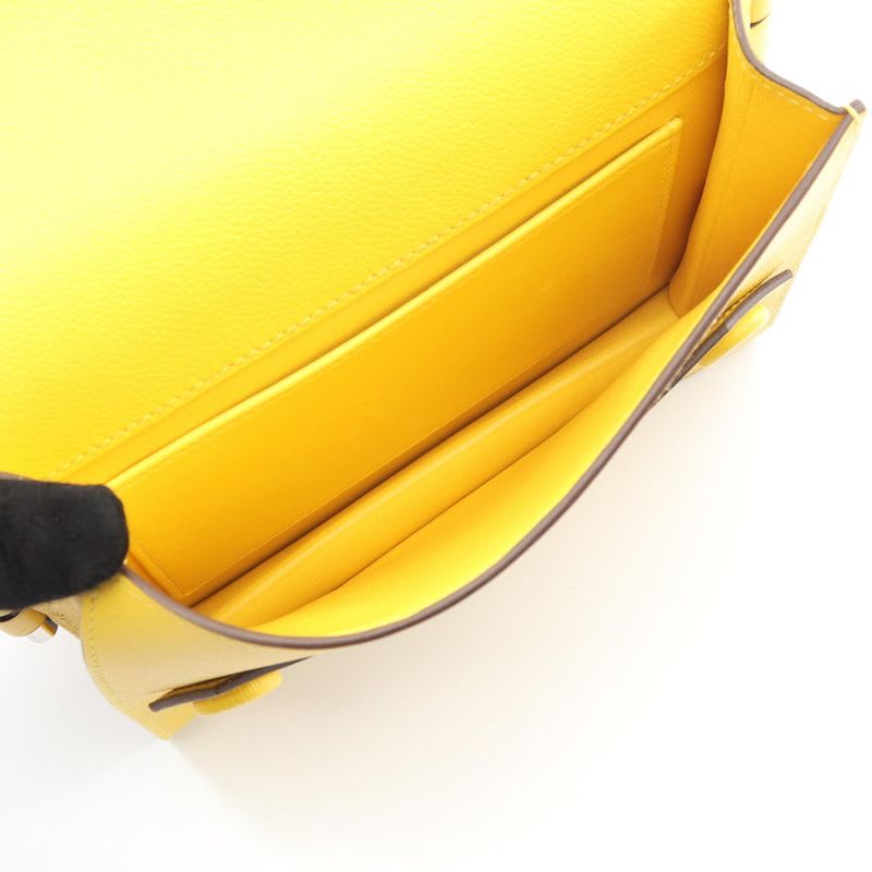 Hermes Shoulder Bag Twins ck Jaune Ambre Leather — view 5