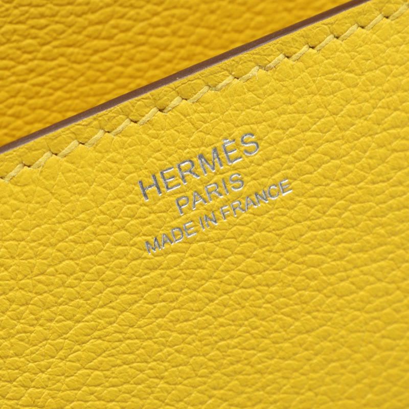 Hermes Shoulder Bag Twins ck Jaune Ambre Leather — view 6