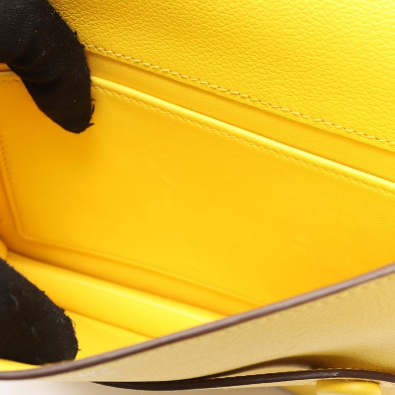 Hermes Shoulder Bag Twins ck Jaune Ambre Leather — view 8