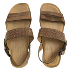 Bottega Veneta Leather Intrecciato Strap Sandals 42 Brown — view 4
