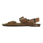 Bottega Veneta Leather Intrecciato Strap Sandals 42 Brown — view 2