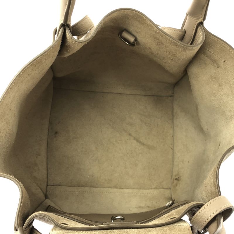 Celine Leather 2-Way Big Bag Small Handbag Light Taupe — view 6