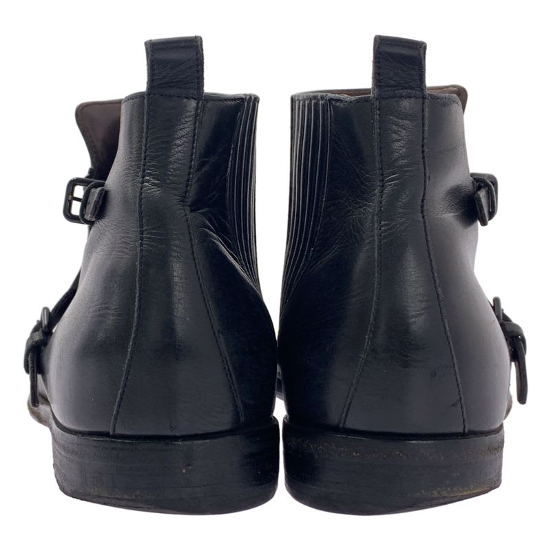 Bottega Veneta Side Gore Leather Short Boots 42 1 2 Black — view 3