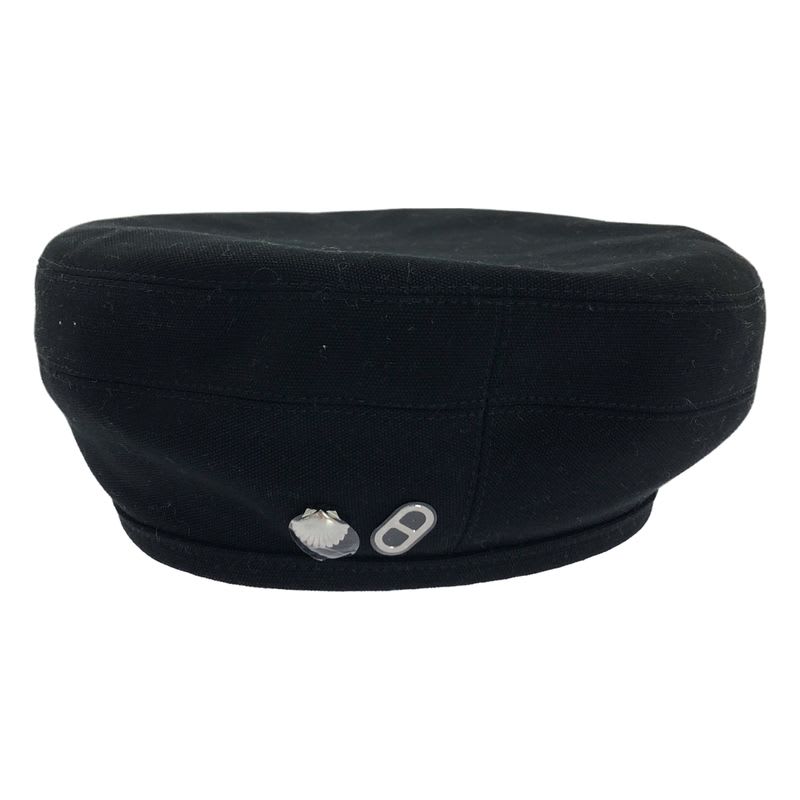 Hermes Saint Honore Hosey & Hoody Cotton Beret 57 Black — view 4