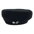Hermes Saint Honore Hosey & Hoody Cotton Beret 57 Black — view 4