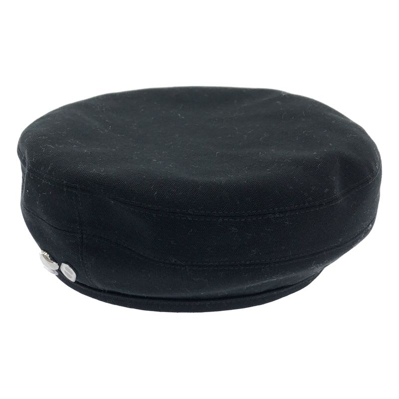 Hermes Saint Honore Hosey & Hoody Cotton Beret 57 Black — view 3