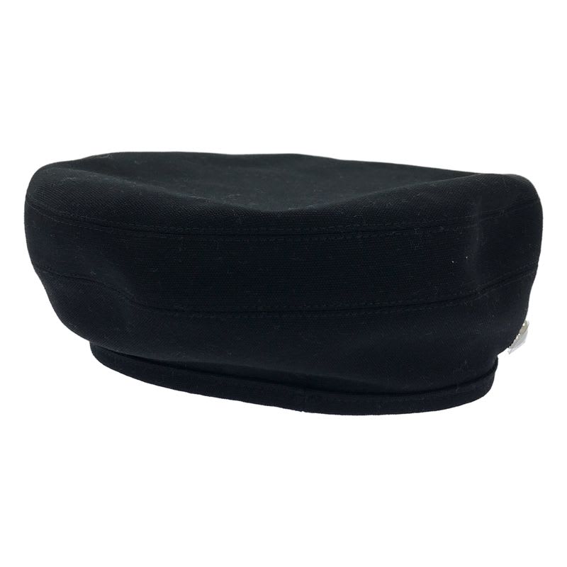 Hermes Saint Honore Hosey & Hoody Cotton Beret 57 Black — view 5