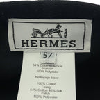 Hermes Saint Honore Hosey & Hoody Cotton Beret 57 Black — view 6
