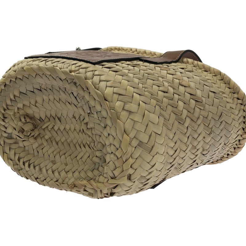 Loewe Anagram Logo Basket Bag Small Natural Brown — view 8