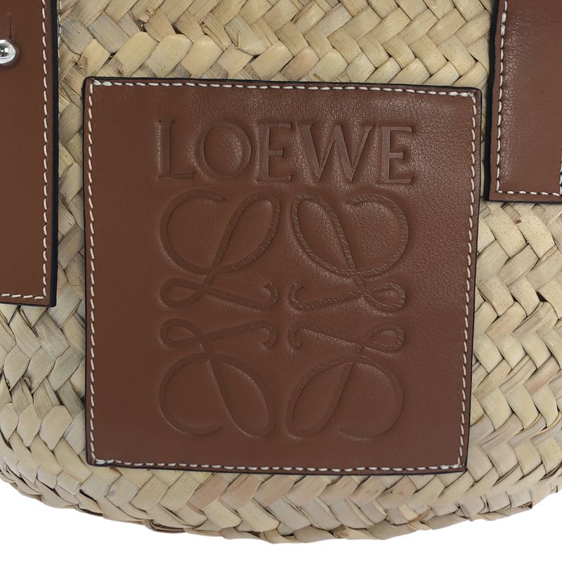 Loewe Anagram Logo Basket Bag Small Natural Brown — view 5