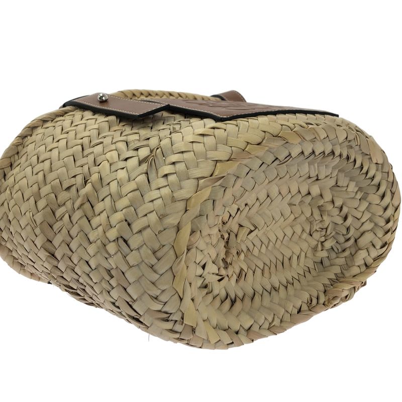 Loewe Anagram Logo Basket Bag Small Natural Brown — view 7