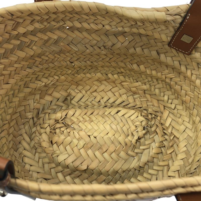 Loewe Anagram Logo Basket Bag Small Natural Brown — view 4