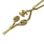 Chanel Scissor Necklace Pendant Accessories Coco Mark Scissors Rhinestone GP — view 6