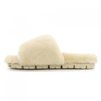 Prada Triangle Logo Shearling Slides 1 Xx662 Sandals — view 2