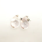 Bottega Veneta Transparent Drop Earrings Resin Ring Silver