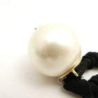 Chanel Hair Tie Faux Pearl CC Logo — view 3