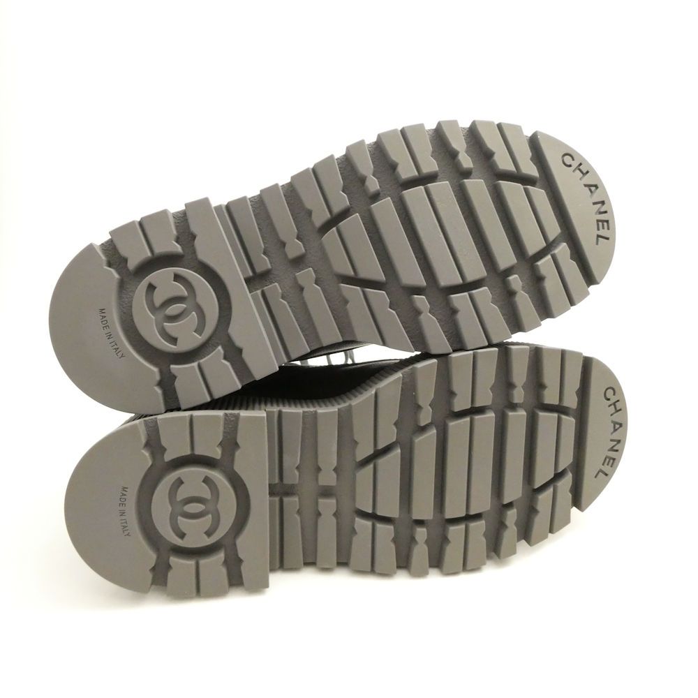 Chanel Boots 37 to CC Logo Lace Up Thick Sole — view 6