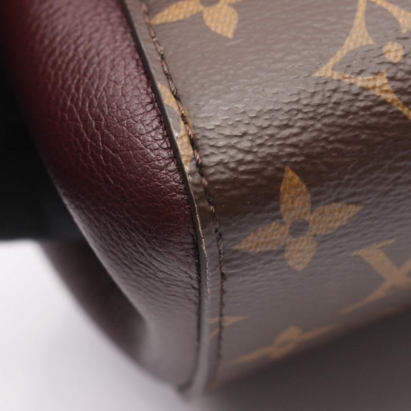 Louis Vuitton Handbag Fold Tote MM Monogram Noir Black Wine Cles — view 7