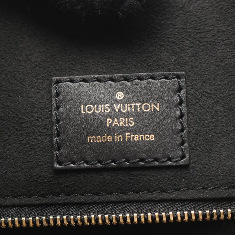 Louis Vuitton Handbag Fold Tote MM Monogram Noir Black Wine Cles — view 5