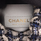 Chanel Shoulder Bag Quilted Small Bucket Navy Leather Fabric — view 5
