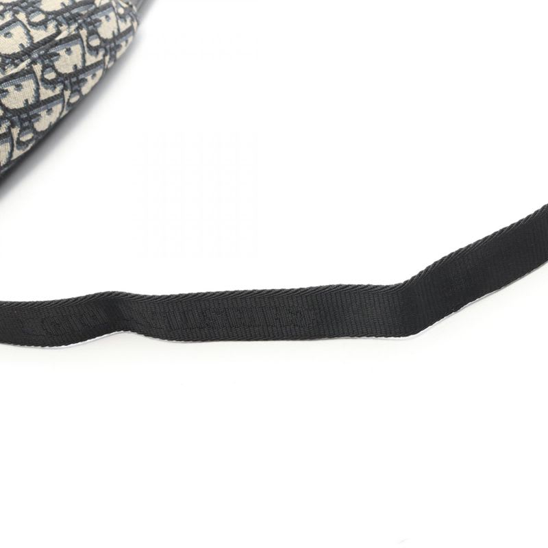 Dior Waist Bag Body Scarab Oblique Navy Canvas Leather — view 7