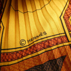 Hermes Carre Cuirs du Desert Leather Ornament Pleasure Scarf Silk — view 5