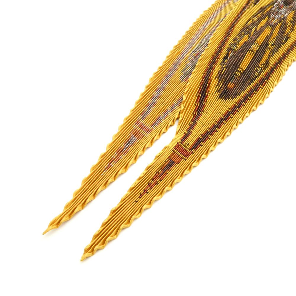Hermes Carre Cuirs du Desert Leather Ornament Pleasure Scarf Silk — view 6