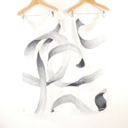 Chanel Silk Twill Scarf Gray CC Logo — view 2