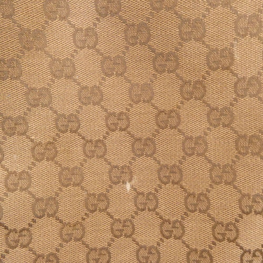 Gucci Sorry 002 115 Tote Leather GG Pattern Gold Charm Vintage — view 6