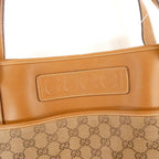 Gucci Sorry 002 115 Tote Leather GG Pattern Gold Charm Vintage — view 3