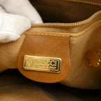 Gucci Sorry 002 115 Tote Leather GG Pattern Gold Charm Vintage — view 9