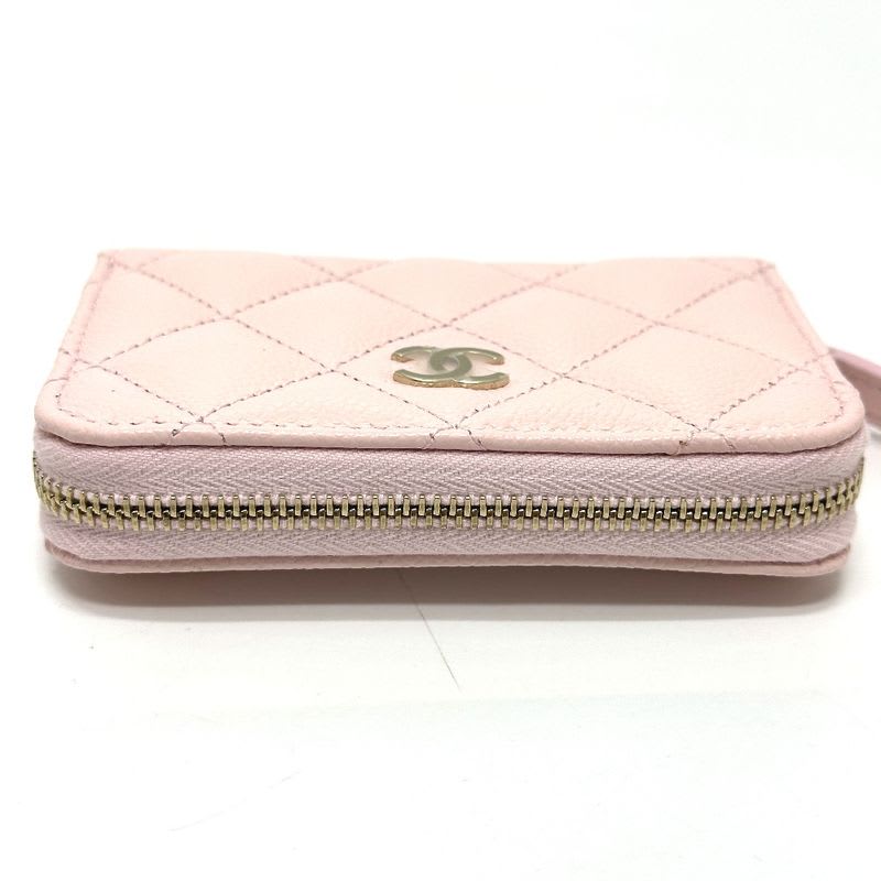 Chanel Coin Case Classic Zip Purse Ap0216 Caviar Leather Pink — view 6
