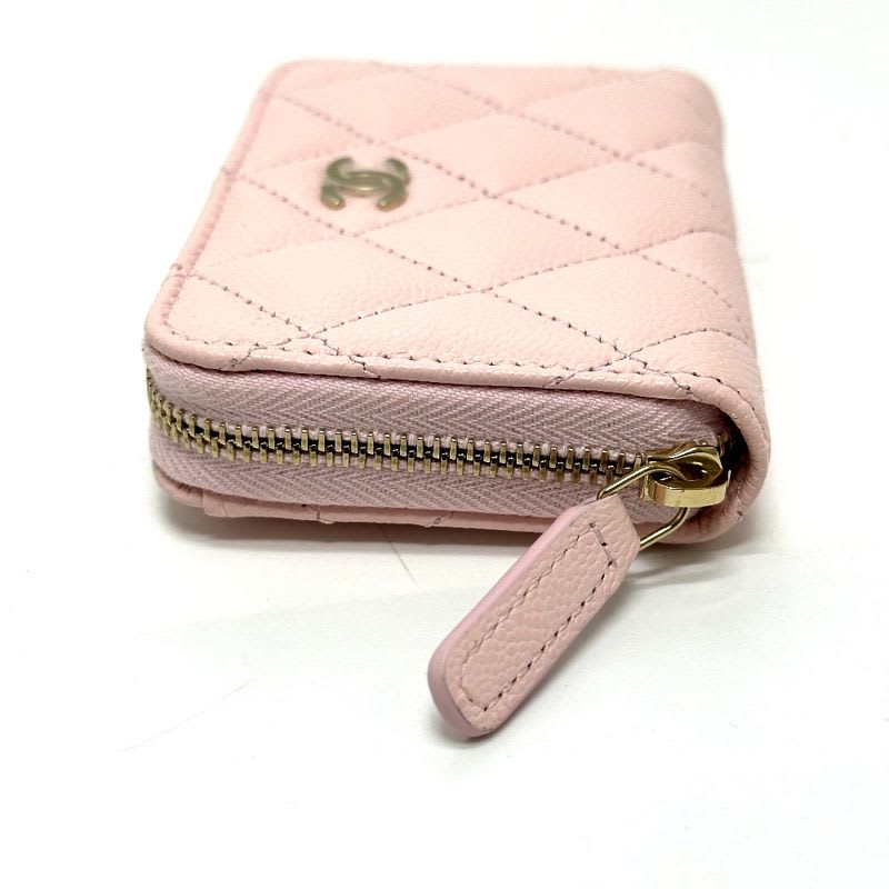 Chanel Coin Case Classic Zip Purse Ap0216 Caviar Leather Pink — view 5