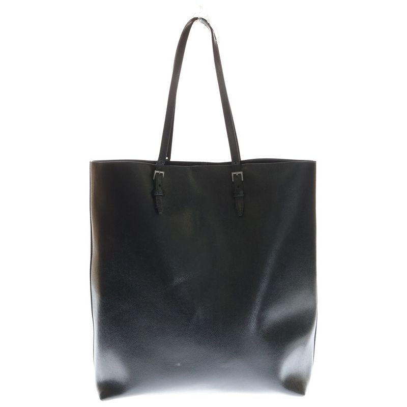 Saint Laurent Paris Shopping Bag Leather Tote Handbag Black — view 3