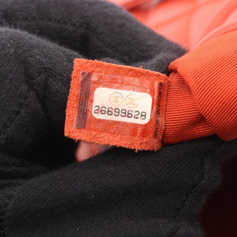 Chanel Rucksack Sac Backpack Quilted Orange Leather Chain